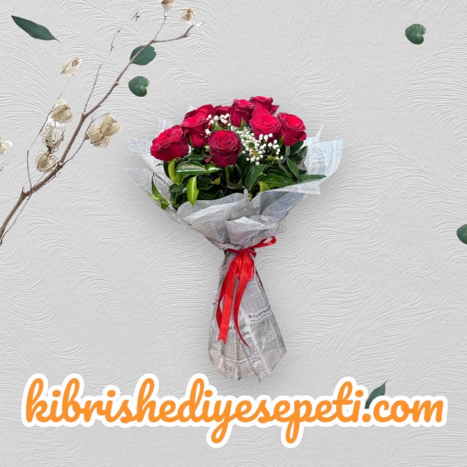 11 Kırmızı Gül Buketi